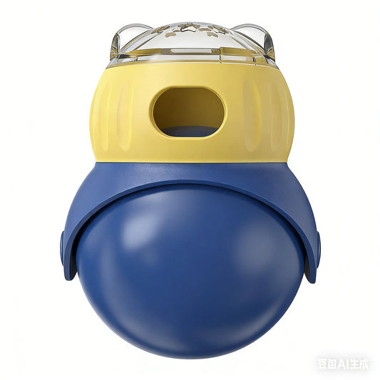 Cat & Small Dog Puzzle Food Dispensing Ball Slow Feeder Toy - Food Feeders for Boredom Relief, Interactive Treat Dispensing, Slow Eating & Enrichment