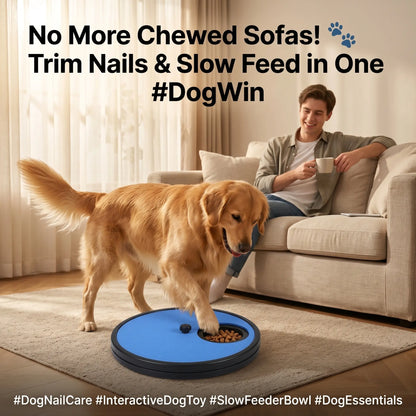 No More Nail Clippers|2-In-1 Dog Scratch Board & Puzzle Toy with Treat Dispenser. Alternative to Nail Clippers. Interactive Dog Puzzle Toy & Slow Feeder Bowl for Bored Dogs.
