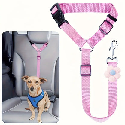 Pawzseek Dog Car Seat Belt Harness Straps - Adjustable, Durable, Easy to Use Pet Safety Accessory for Driving, Safety Harness