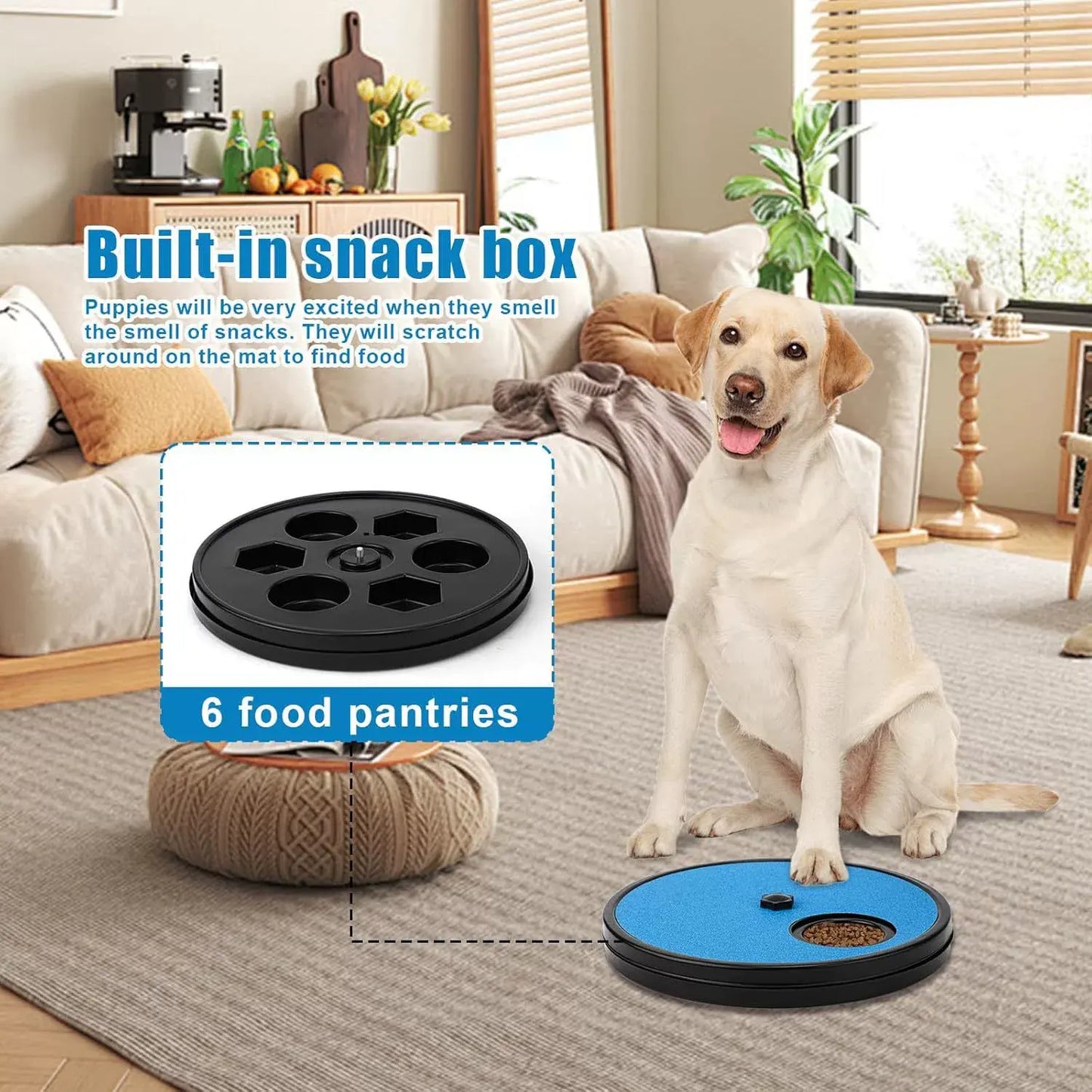 No More Nail Clippers|2-In-1 Dog Scratch Board & Puzzle Toy with Treat Dispenser. Alternative to Nail Clippers. Interactive Dog Puzzle Toy & Slow Feeder Bowl for Bored Dogs.