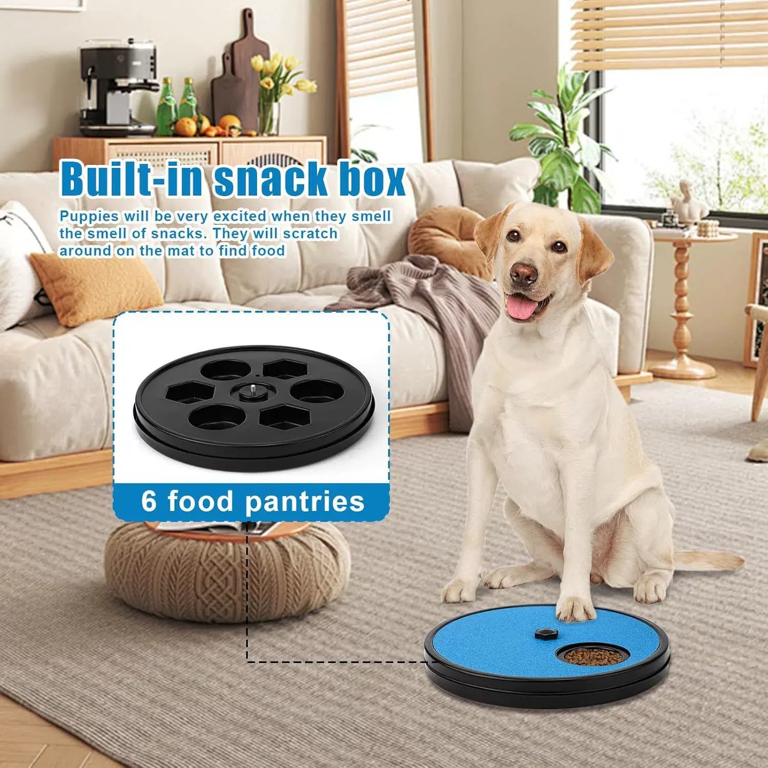 No More Nail Clippers|2-In-1 Dog Scratch Board & Puzzle Toy with Treat Dispenser. Alternative to Nail Clippers. Interactive Dog Puzzle Toy & Slow Feeder Bowl for Bored Dogs.