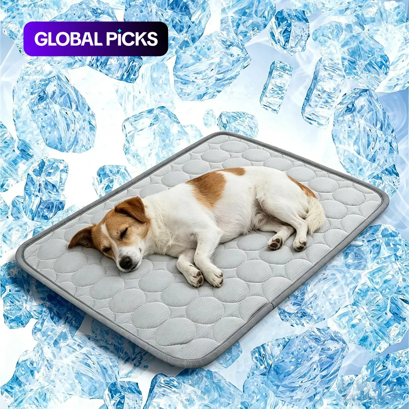 Dog Cooling Mat for Small to Medium Dogs, Long-Lasting Cool Pad for Outdoor & Indoor Use with Ice Silk Fabric & Waterproof Cover, Summer Cooling Pet Bed, Non-Slip Washable Pet Blanket