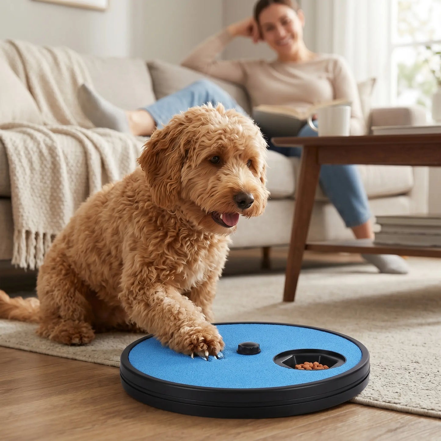 No More Nail Clippers|2-In-1 Dog Scratch Board & Puzzle Toy with Treat Dispenser. Alternative to Nail Clippers. Interactive Dog Puzzle Toy & Slow Feeder Bowl for Bored Dogs.