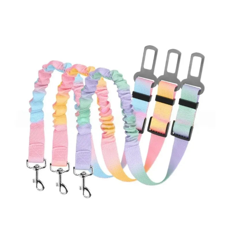 Pet Car Safety Harness, Stretchable Dog Leash, Bite-Resistant Vehicle Strap, Secure Outdoor Tether, Pet Travel Gear