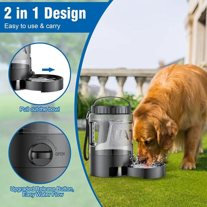 Dog Water Bowl Dispenser, 95Oz Portable Dog Travel Water Bottle ,Large Outdoor Pet Travel Cup for Dogs Camping Hiking Beach Hunting Puppy Essentials for on the Go Park Car Walking Accessories