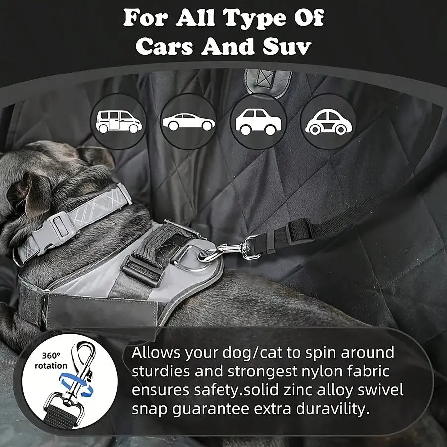 Pawzseek Dog Car Seat Belt Harness Straps - Adjustable, Durable, Easy to Use Pet Safety Accessory for Driving, Safety Harness