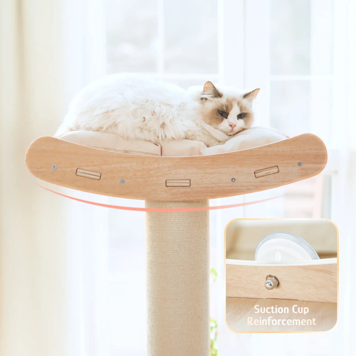 【Summervibes】Adjustable Height Cat Tree Tower (102-118 Inches ) 5-Tier Hemp Scratching Post Indoor/Outdoor Sturdy Cat Activity Center with Perches